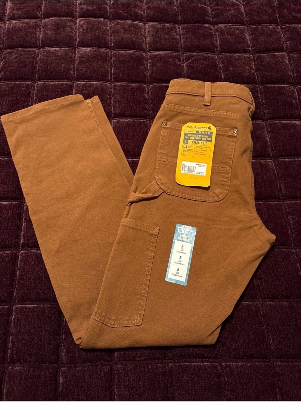 Carhartt Women’s Size 8 Tall Rugged Tan Cargo Pants| Relaxed Fit